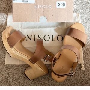 NISOLO All Day Open Toe Clog Sandals – Women’s Size 11 – Almond – NEW IN BOX